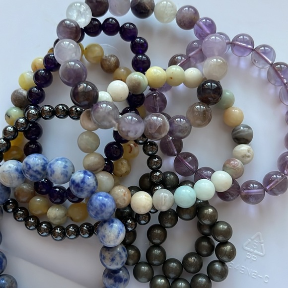 Yellow Opal Stretch Crystal Bracelet 8mm Beads - Picture 8 of 8